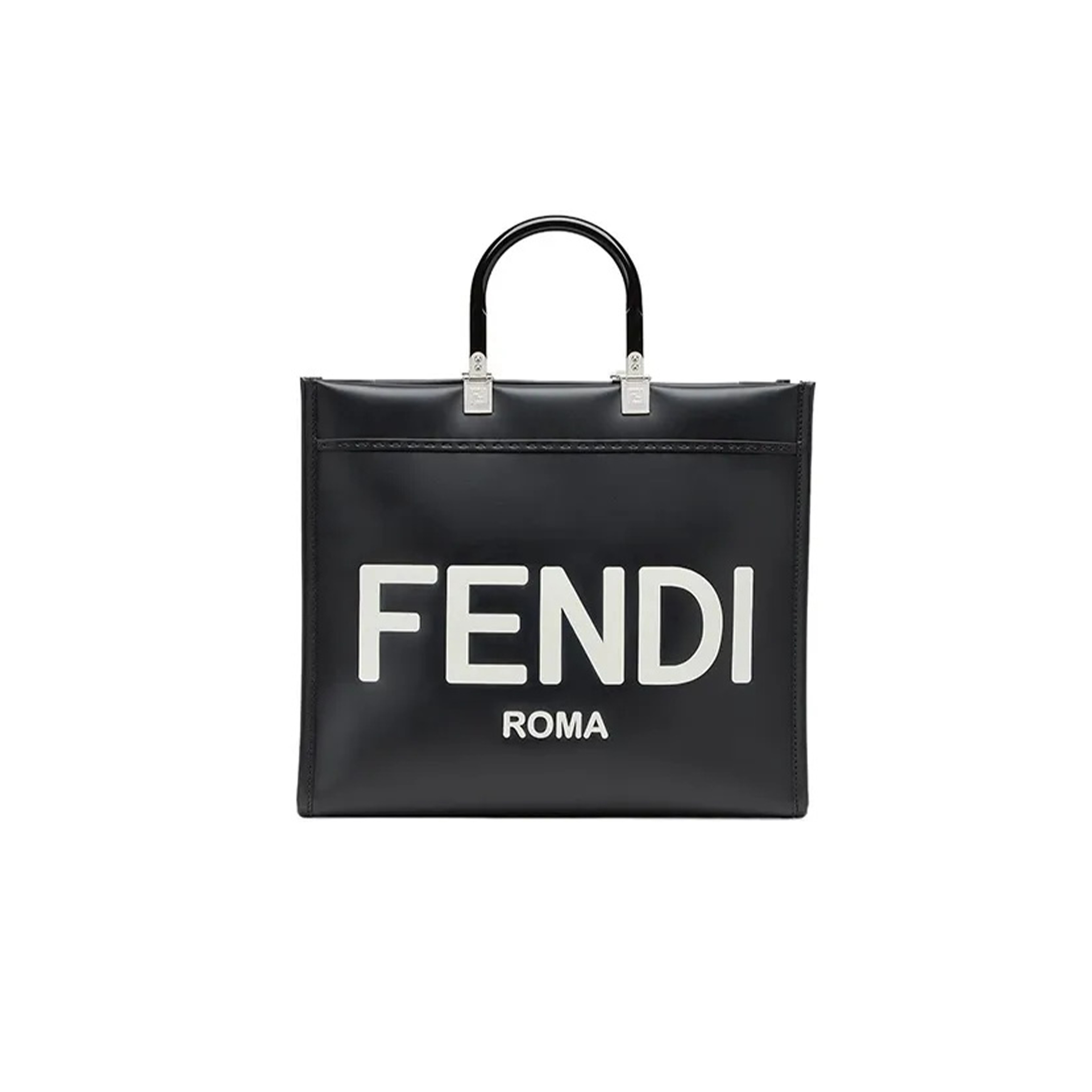 F**di sunshine medium black leather tote bag 8bh386abvlf1dg7 (35*31*17cm)